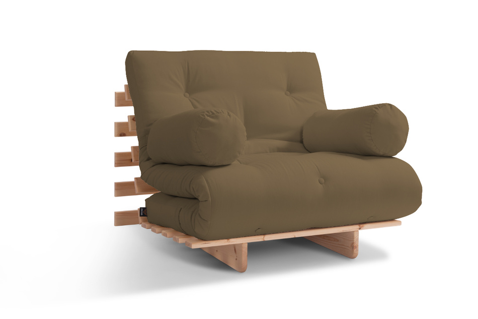 Sofa ogrodowa 90x200 rozkładana - Freedom Classic - Pascall Futon Marron Light