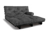 Sofa rozkładana 160x200 - Slim Exclusive Black - Pascall Futon Szary