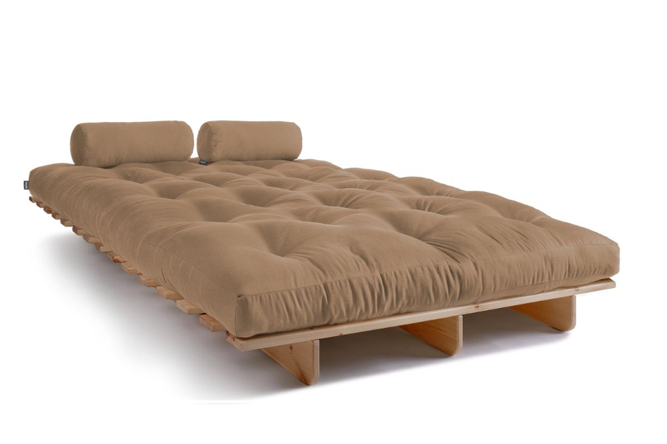 Sofa rozkładana 140x200 - Slim Basic Classic - Pascall Futon Beżowy