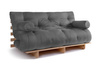 Sofa rozkładana 160x200 - Slim Exclusive Classic - Pascall Futon Szary
