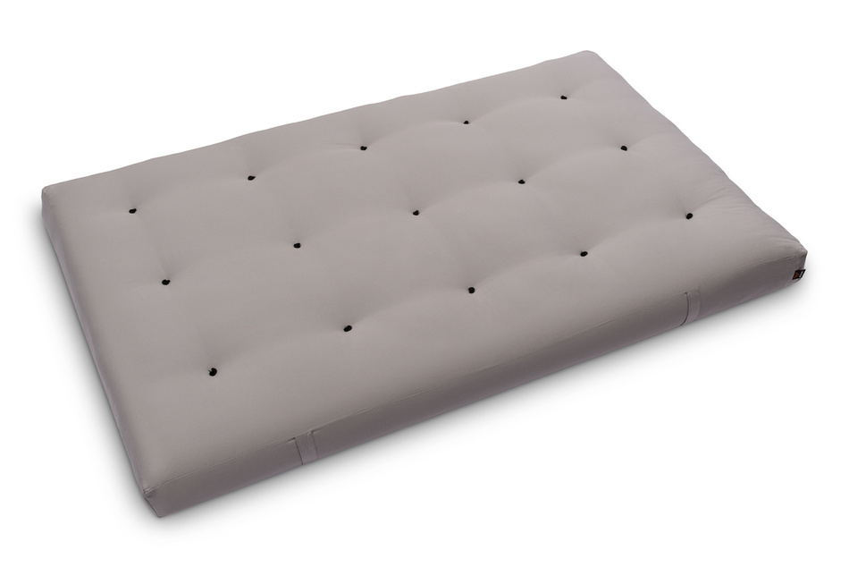 Futon Pascall Medium Coco - Materac 120x200 Szary - naturalny z kokosem