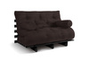 Sofa rozkładana 120x200 - Slim Comfort Black - Pascall Futon Brązowy