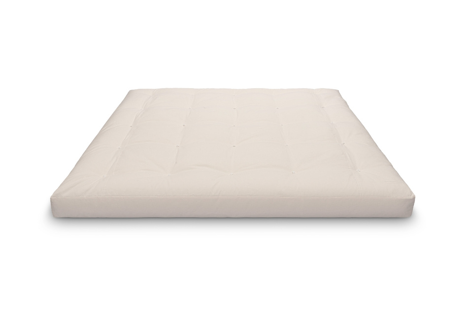 Materac 200x200 naturalny z wełną, lateksem i 2x kokosem - Futon Pascall Comfort Wool Hard Ecru