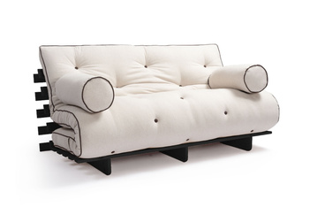 Sofa rozkładana 160x200 - Slim Exclusive Kedro Black  - Pascall Futon Len