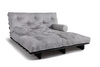 Sofa rozkładana 160x200 - Slim Comfort Black - Pascall Futon Gołębi Popiel