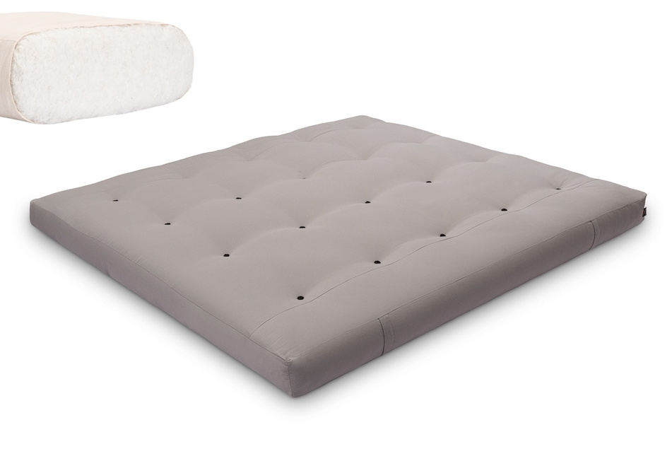 Materac 180x200 naturalny - Futon Pascall Medium Natural Szary