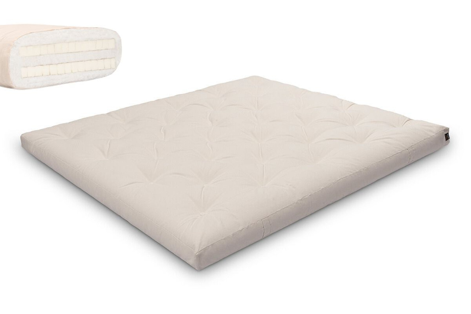 Materac 180x200 naturalny z lateksem - Futon Pascall Slim Duo Latex Ecru