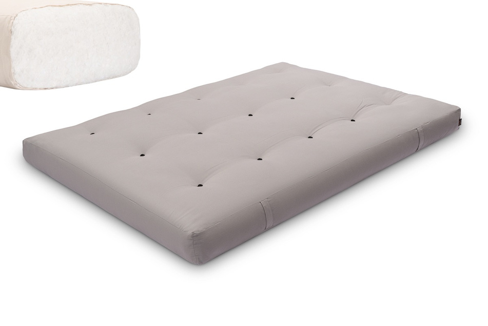 Materac 140x200 naturalny - Futon Pascall Comfort Natural Szary