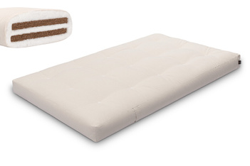 Materac 120x200 naturalny z kokosem - Futon Pascall Medium Duo Coco Ecru