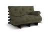 Sofa rozkładana 120x200 - Slim Exclusive Black - Pascall Futon Khaki