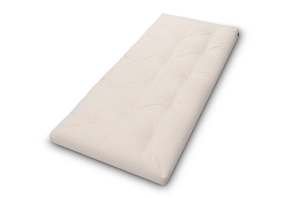 Materac 90x200 naturalny z lateksem - Futon Pascall Slim Duo Latex Gołębi Popiel
