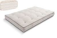 Materac 140x200 naturalny z lateksem - Futon Pascall Comfort Trio Latex Wool Kedro Len