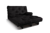 Sofa rozkładana 120x200 - Slim Exclusive Black - Pascall Futon Czarny