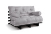 Sofa rozkładana 120x200 - Slim Exclusive Black - Pascall Futon Gołębi Popiel
