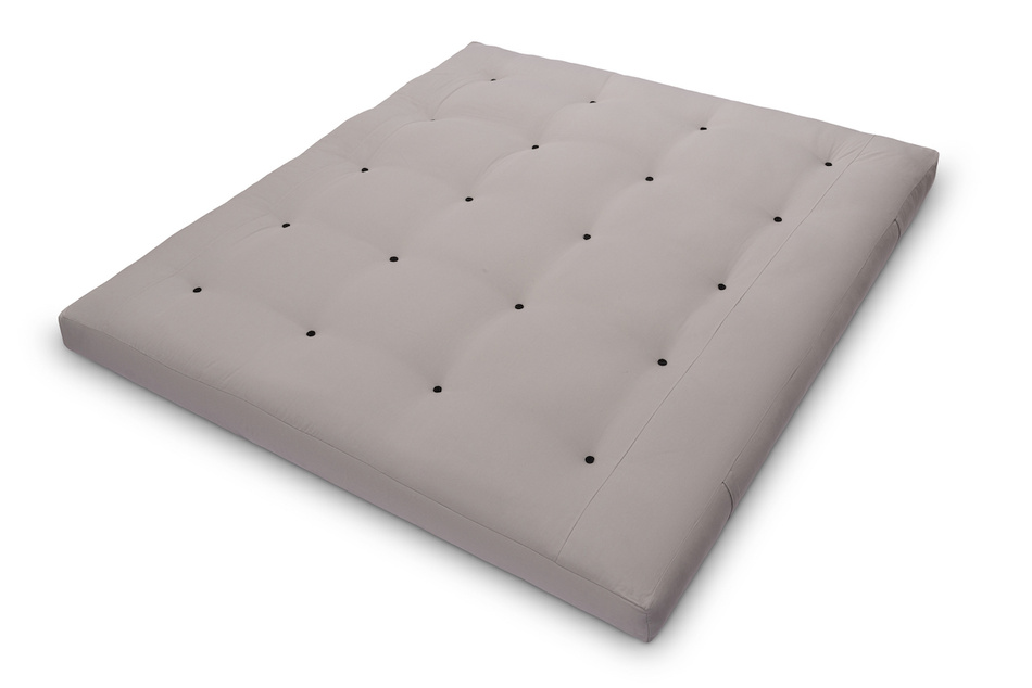 Futon Pascall Medium Latex - Materac 180x200 Szary - naturalny z lateksem