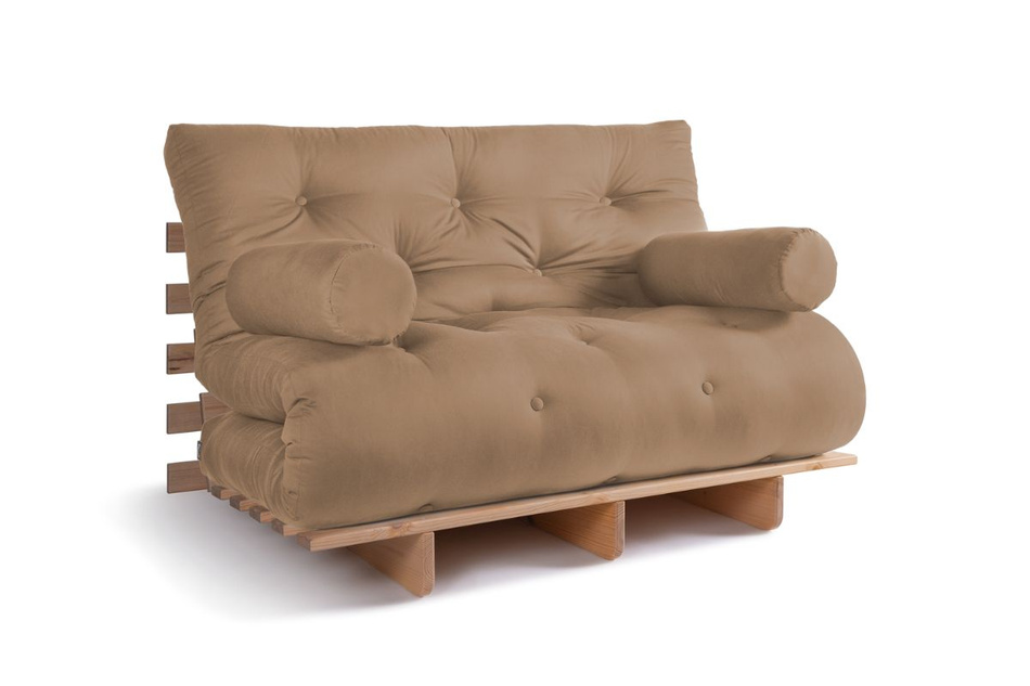 Sofa rozkładana 120x200 - Slim Exclusive Classic - Pascall Futon Beżowy