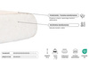 Materac 200x200 naturalny - Futon Pascall Medium Natural Szary