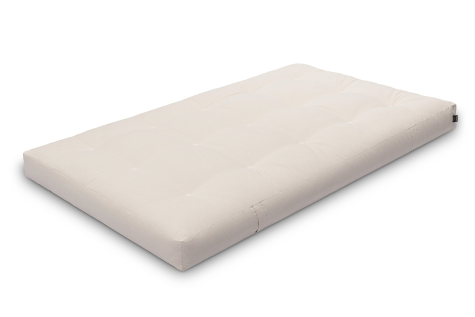 Materac 120x200 naturalny z wełną, kokosem i 2x lateks - Futon Pascall Comfort Wool Ecru