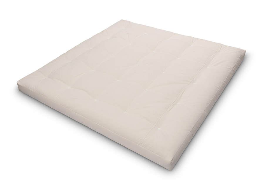 Materac 200x200 naturalny - Futon Pascall Medium Natural Ecru