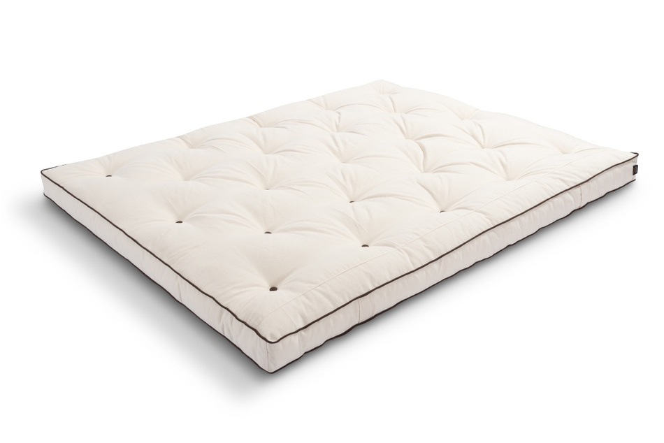 Materac 200x200 naturalny z lateksem - Futon Pascall Slim Duo Latex Kedro Ecru