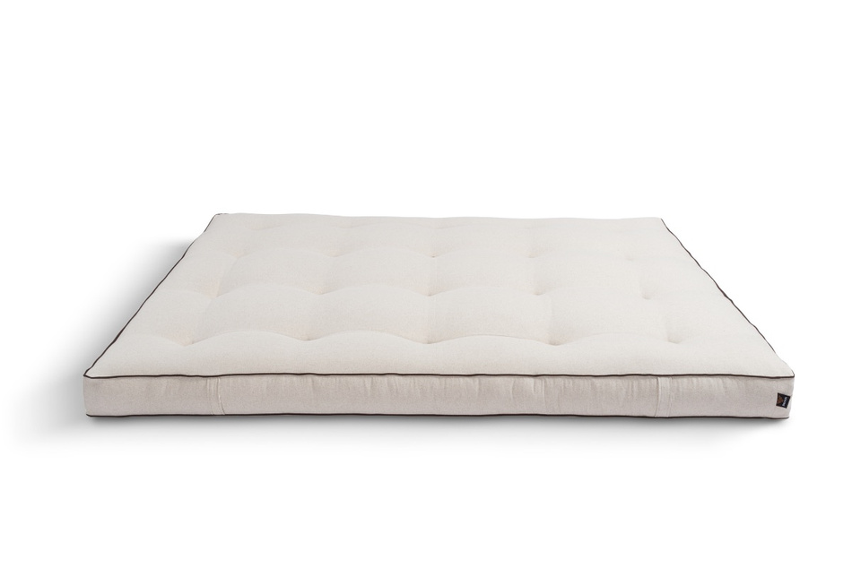 Materac 160x200 naturalny z lateksem - Futon Pascall Medium Duo Latex Kedro Len