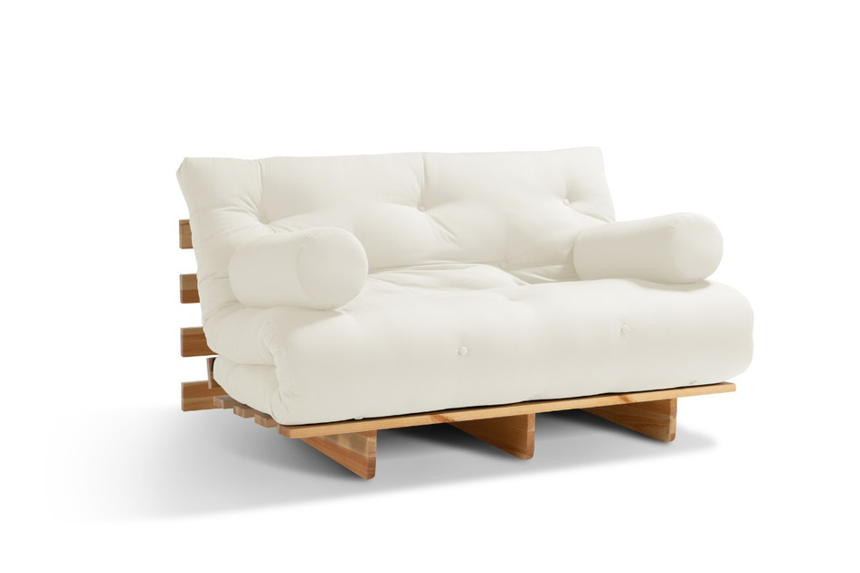 Sofa rozkładana 120x200 - Slim Exclusive Classic - Pascall Futon Ecru