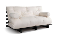 Sofa rozkładana 160x200 - Slim Exclusive Black - Pascall Futon Ecru