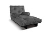 Sofa rozkładana 90x200 - Slim Exclusive Black - Pascall Futon Szary