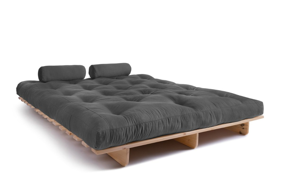 Sofa rozkładana 160x200 - Slim Exclusive Classic - Pascall Futon Szary