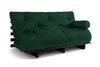 Sofa rozkładana 160x200 - Slim Exclusive Black - Pascall Futon Butelkowa Zieleń