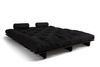Sofa rozkładana 180x200 - Slim Comfort Black - Pascall Futon Czarny