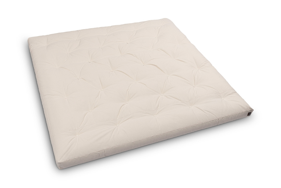 Materac 200x200 naturalny z lateksem - Futon Pascall Slim Latex Gołębi Popiel