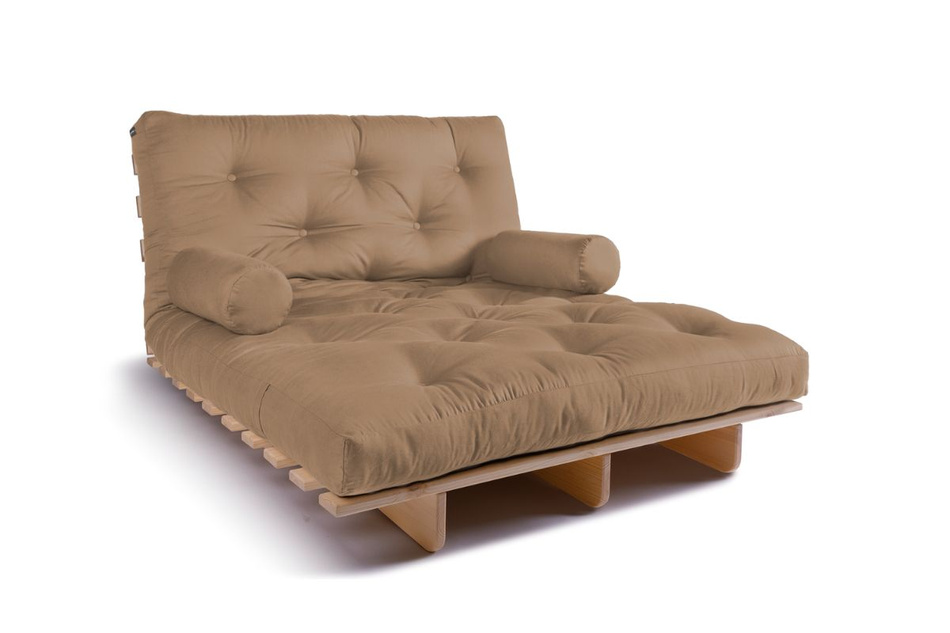 Sofa rozkładana 120x200 - Slim Exclusive Classic - Pascall Futon Beżowy