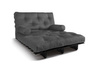 Sofa rozkładana 120x200 - Slim Exclusive Black - Pascall Futon Szary