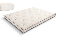 Materac 200x200 naturalny - Futon Pascall Slim Natural Kedro Ecru