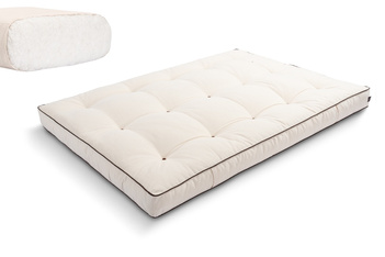 Materac 120x200 naturalny - Futon Pascall Medium Natural Kedro Ecru