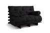 Sofa rozkładana 120x200 - Slim Exclusive Black - Pascall Futon Czarny