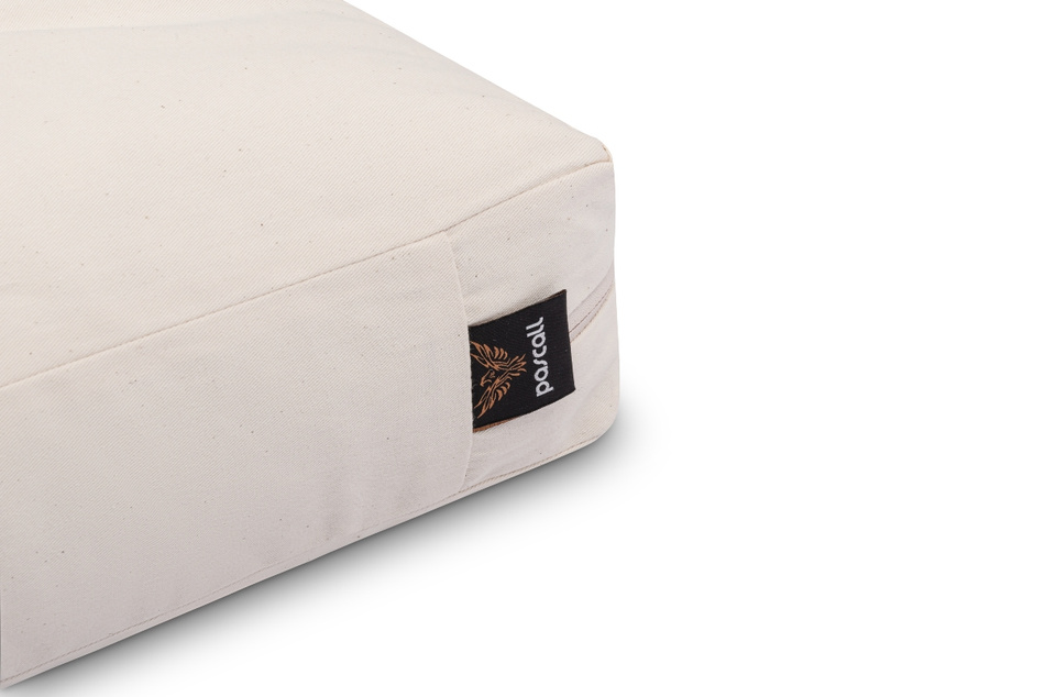 Materac 120x200 naturalny z lateksem - Futon Pascall Slim Duo Latex Gołębi Popiel