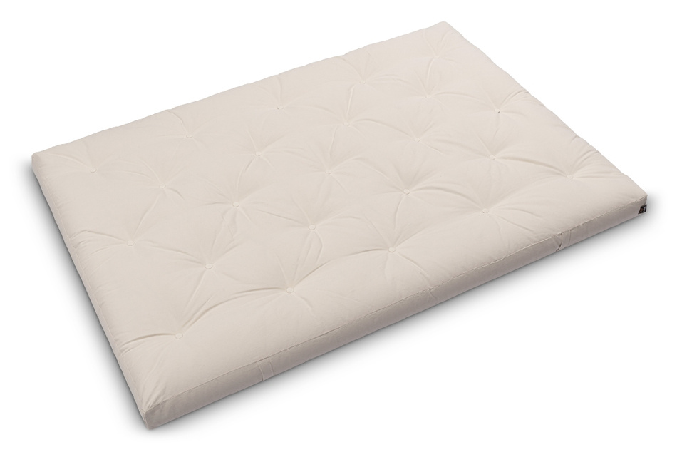 Materac 140x200 naturalny - Futon Pascall Slim Natural Modrakowy