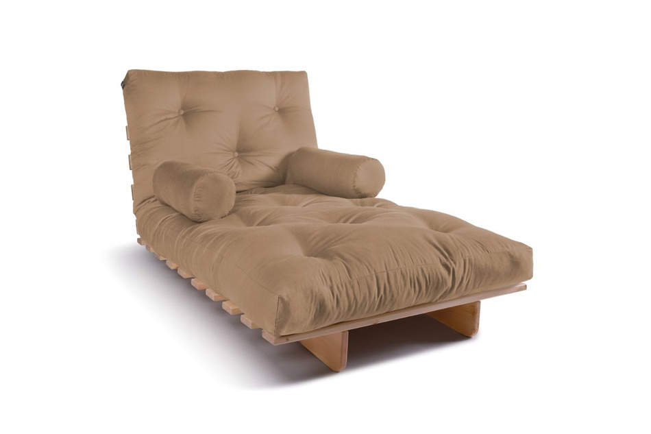 Sofa rozkładana 90x200 - Slim Basic Classic - Pascall Futon Beżowy