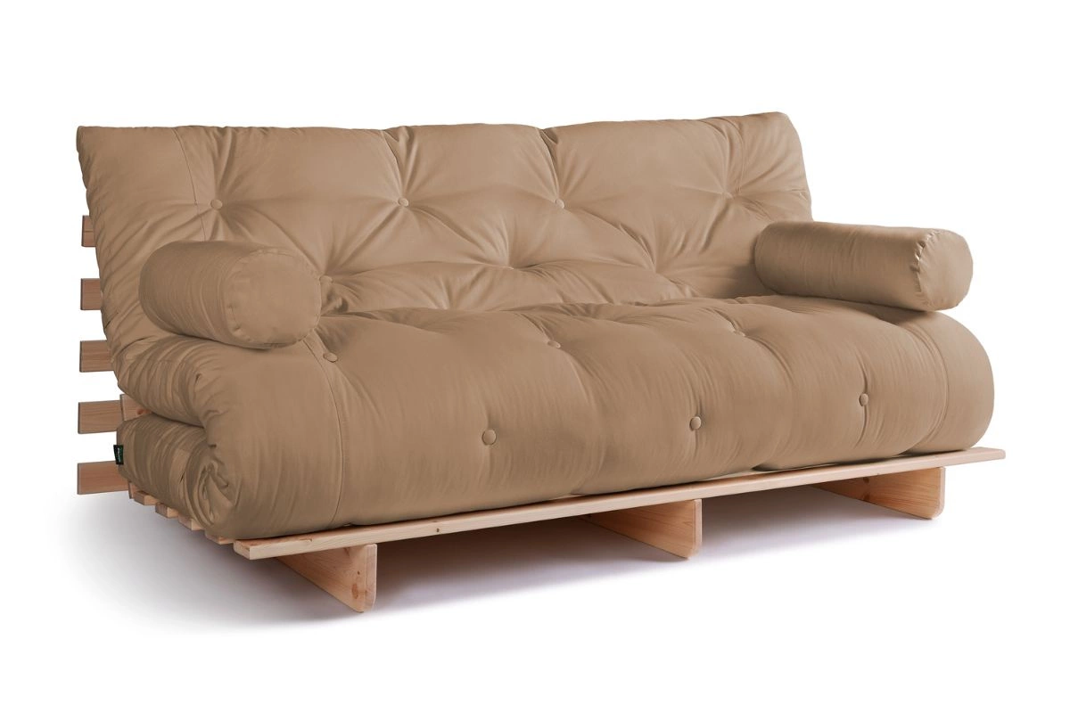 Basic Futon Sofa rozkładana 180x200 - Slim Basic Classic - Pascall Futon Beżowy
