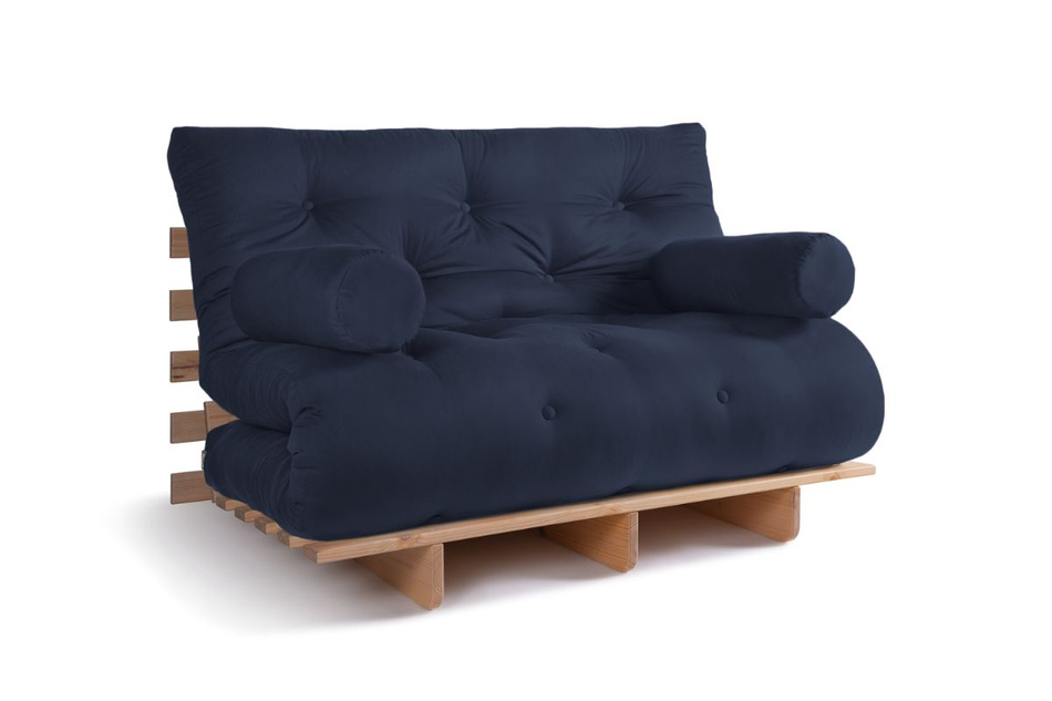 Sofa rozkładana 120x200 - Slim Comfort Classic - Pascall Futon Granatowy