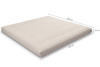 Futon Pascall Medium Coco - Materac 200x200 Szary - naturalny z kokosem