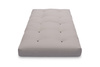 Materac 90x200 naturalny z wełną, lateksem i 2x kokosem - Futon Pascall Comfort Wool Hard Szary