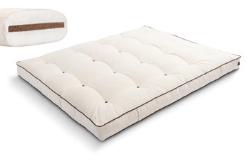 Materac 160x200 naturalny z kokosem - Futon Pascall Medium Coco Kedro Ecru