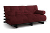 Sofa rozkładana 180x200 - Slim Exclusive Black - Pascall Futon Bordowy