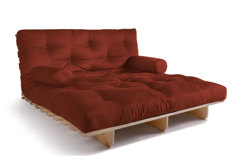 Sofa rozkładana 140x200 - Slim Comfort Classic - Pascall Futon Ceglany