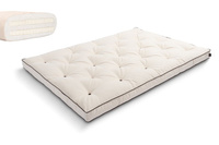 Materac 120x200 naturalny z lateksem - Futon Pascall Slim Duo Latex Kedro Ecru