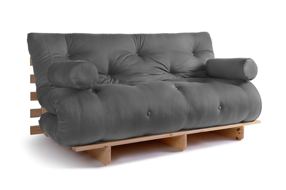 Sofa rozkładana 160x200 - Slim Basic Classic - Pascall Futon Szary
