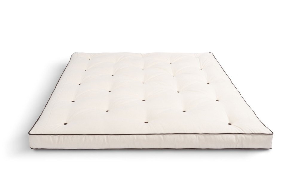 Materac 200x200 naturalny z lateksem - Futon Pascall Slim Duo Latex Kedro Ecru